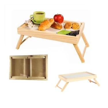 Imagem de Bandeja Café Da Manhã Na Cama Com Pé Lanche Refeição Mesa