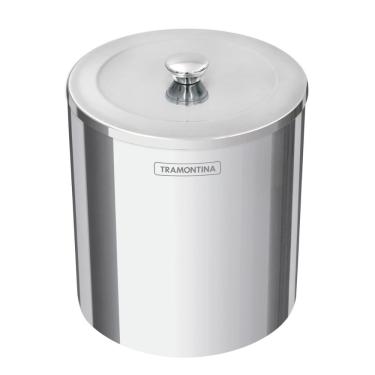 Imagem de Lixeira Inox Útil Tramontina 5L de Aço Inox Polido
