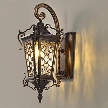 Imagem de Luminária de parede externa LED contemporânea, elétrica, simples e à prova d'água, para varanda, corredor, pátio, jardim, entrada de casa, hotel (9218 L Elétrica)