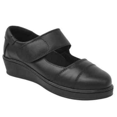 Imagem de Sapato Anabela Feminino Em Couro Conforto Dia a Dia - PIRES SHOES, 36