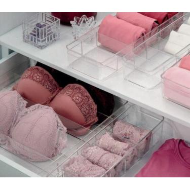 Imagem de Organizador Gaveta Guarda Roupa Com 6 Divisórias Acrílico - Paramount