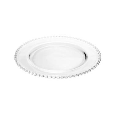 Imagem de Prato 27 cm de cristal transparente Pearl Wolff - 2671