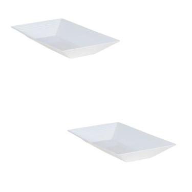 Imagem de Kit 2 Travessa Retangular LE CHEF Branca 34x18x4Cm - Paramount