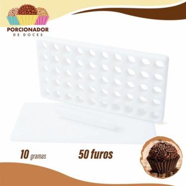Imagem de Placa Porcionadora Dosadora De Doces Brigadeiro Beijinho 10g Prática -