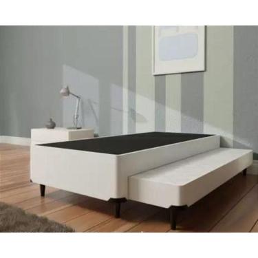 Imagem de Base Box Solteirão com Auxiliar DF Premium 42cm de Altura, Cinza