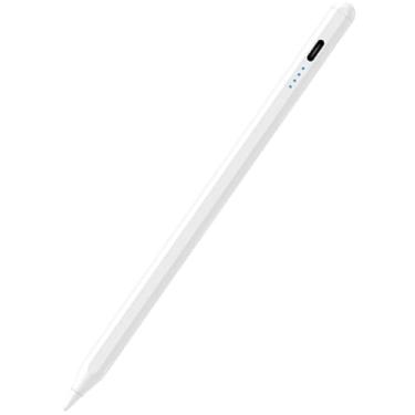 Imagem de Caneta Stylus capacitiva universal para Samsung Galaxy Tab A7/A8/A9/A9 Plus - ferramenta de escrita/desenho compatível com Android/iOS, sensibilidade à pressão, pontas substituíveis (branca)