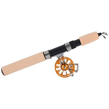 Imagem de Haste de Pesca Telescópica Com Conjunto de Carretéis, Acessórios Portáteis de Pesca No Gelo de Inverno, Alça de EVA, Tamanho Compacto, Orifício Leve e de Arame Cerâmico para Fio