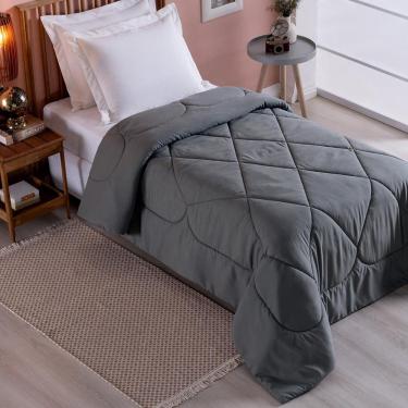 Imagem de Edredom Solteiro Unique Dupla Face 200 Fios 1 Peça - Grafite