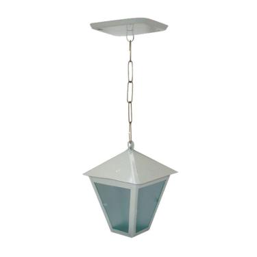 Imagem de Luminária De Teto Colonial Alumínio Fundido Branca 19X6Cm