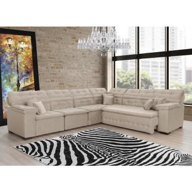 Imagem de Sofá De Canto Magno 3,32x2,57m Bege