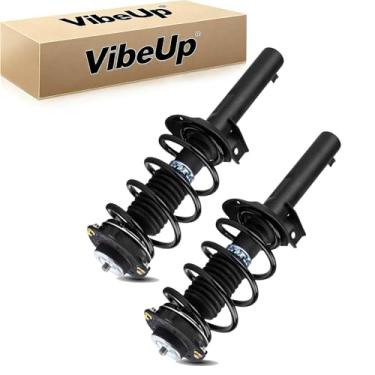 Imagem de VibeUp Amortecedor dianteiro completo 172311 compatível com Volkswagen Jetta 2005-2018/Beetle 2012-2019/Golf 2010-2014/Eos 2007-2011, suportes esquerdo e direito com montagem de mola helicoidal