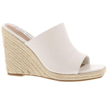 Imagem de Steve Madden Sandália feminina Urge Wedge, Couro branco, 39