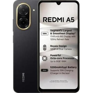 Imagem de Smartphone Xiaomi Redmi A5, Dual SIM 4G, Tela 6,88, HD 120Hz, Câm. 32M