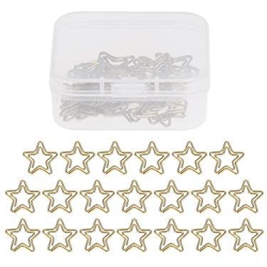 Imagem de Clipes de papel em forma de estrela, à prova de ferrugem, forte, durável, organizar arquivos, notebooks, marcadores, escritório, uso doméstico, metal, ferro, 20 pacotes
