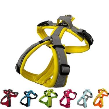 Imagem de Hakusan] Arreio básico zero para cães, seguro - sem engasgamento/difícil de desconectar, ótimo ajuste - fácil de colocar e tirar/ajustável, refletor, GG - cachorro grande, rosa em dois tons x rosa