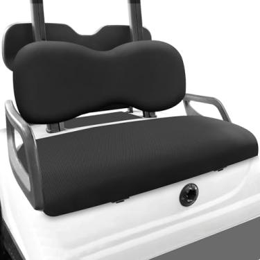 Imagem de RIZINKART Conjuntos de capas de assento de carrinho de golfe adequados para EZGO TXT/RXV, Club Car DS/Precedente, Yamaha G29/Drive 2 almofada de assentos dianteiros, tecido de malha de poliéster