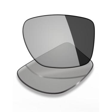 Imagem de Mryok Lentes de substituição para óculos Oakley Chamfer Squared OX8143 54 mm, HD Polarized, proteção UV, resistente a impactos, Cinza fotocromático anti luz azul, One Size