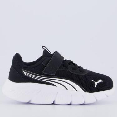 Imagem de Tênis Puma Flexfocus Modern Infantil Preto e Branco, 22