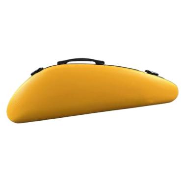 Imagem de Estojo De Violino De Fibra De Carbono Elegante Amarelo Tamanho 4/4/modelo Camber Super Resistente Com Trava Numérica Estojo para instrumento de violino