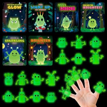 Imagem de 36 Packs Valentines Gifts Card with Cute Monster Finger Puppets,Classroom Party Favors