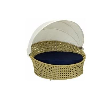 Imagem de Chaise Sofa Fibra Sintetica Com Toldo Área Piscina Jardim - Sarah Móve