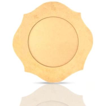 Imagem de Sousplat Decorado de MDF Madeira Crua - Tamanho: 36 cm de Diâmetro - M