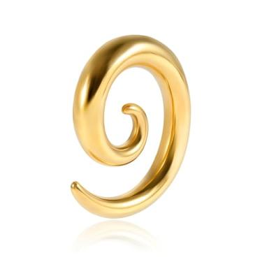 Imagem de QLYOVWE Broche de caracol espiral para mulheres e homens, banhado a ouro, grosso, minimalista, alfinetes, suéter, lenço, roupas, acessórios, joias de festa de casamento, Standard, Metal, Sem Pedra