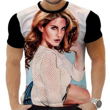Imagem de Camiseta Camisa Personalizada Rock Lana Del Rey Cantora 1 - Obsidiana 