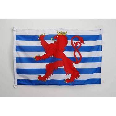 Imagem de Bandeira NAUTICAL dos leões vermelhos de Luxemburgo 45.7 cm x 30.5 cm - Bandeiras do brasão de armas de Luxemburgo 30 x 45 cm - Banner 30.5x45.7 cm para barco - AZ FLAG