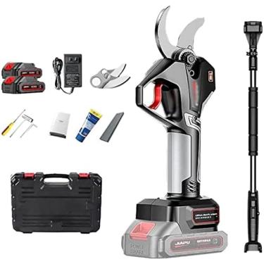 Imagem de Tesouras De Poda Elétricas Com Diâmetro De Corte De 48 Mm, Tesouras De Poda Sem Fio Com 2 Baterias Recarregáveis ​​e Haste De Extensão Telescópica, Tesouras De Poda Para Jardinagem, Videiras, Árvo