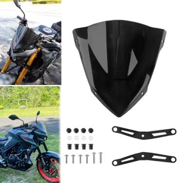 Imagem de Capa de defletor de vento de carenagem frontal de motocicleta protetor de viseira de para-brisa para MT03 / MT25 2020 2021 2022 2023 2024 (fumaça preta)