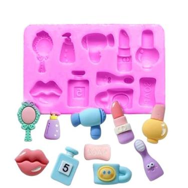 Imagem de Molde de Silicone de Maquiagem, Kit com Múltiplas Formas de Cosméticos