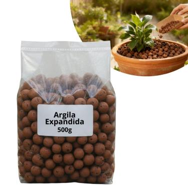 Imagem de Argila Expandida 500g – Indicada para Jardins, Floreiras, Vasos e Controle de Umidade
