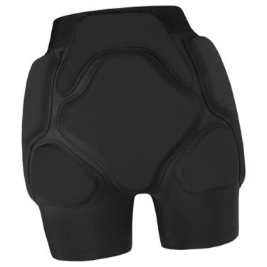 Imagem de YIJU Calções de proteção acolchoados, equipamento de proteção esportiva, protetor de cóccix e de quadril, pretos, para patinação artística e esqui, L