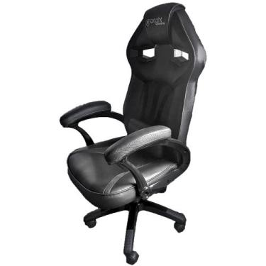 Imagem de Cadeira Gamer Ergonômica Apoio Lombar Ajustável Preta Bright