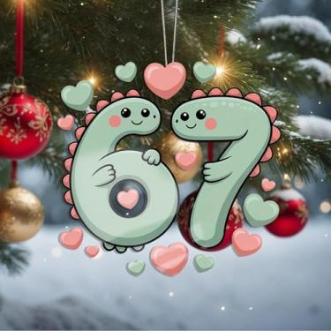 Imagem de Enfeites de Natal 67 meme pendurados em cristal, enfeites de árvore de Natal feitos à mão, decoração de carro e casa - presentes de Natal, decoração de artesanato em acrílico, ideias de troca de