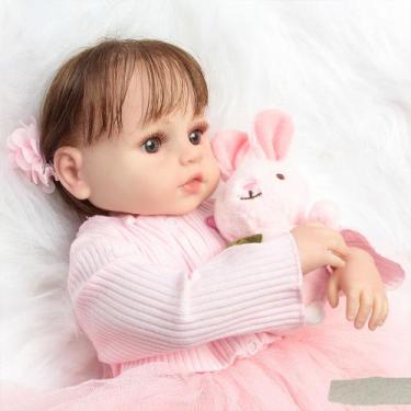 Imagem de Bebê Reborn De Silicone Fio a Fio Realista Com Acessórios - Cegonha Re