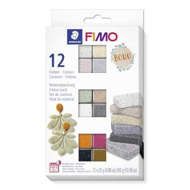 Imagem de STAEDTLER 8013 C12-5 FIMO Effect Oven-Hardening Polymer Modelling Clay - Boho, Assorted Colours (Pack of 12 x 25g Half Blocks)