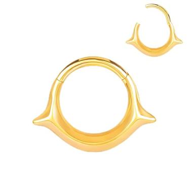 Imagem de Maxbott Anel de septo 16G 8 mm Anel de segmento articulado Argola Daith Rook Conch Helix Tragus Anéis de nariz Aço Cirúrgico Septo Clickers Ear Piercings Joias, 8mm, Titânio, Sem Pedra Preciosa