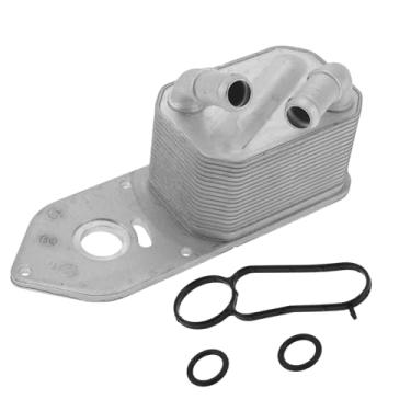 Imagem de Partuto Resfriador de óleo do motor Nº GK2Q6A642AB - Resfriador de óleo de transmissão - para Ford Transit 2015-2019 Liga de alumínio tom prateado com vedação de anéis de vedação - 1 peça