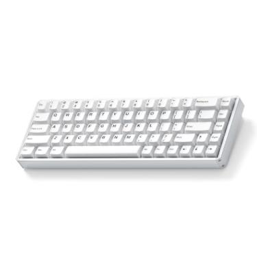 Imagem de Akko Teclado para jogos MOD68 8k de alumínio com gatilho rápido, branco enevoado, teclado HE, interruptor AstroAim