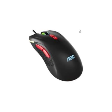 Imagem de Mouse Gamer com Fio 7200 DPI, 7 Botões Programáveis, RGB, Preto, 1.8m Cabo, GM180