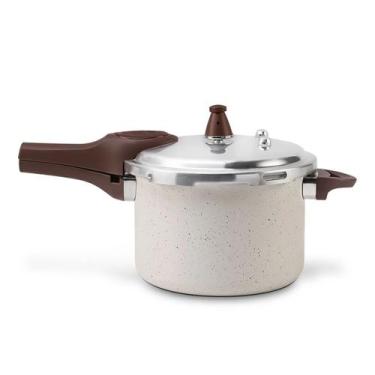 Imagem de Panela de Pressão Indução Brinox Antiaderente Ceramic Life Pressure 4,