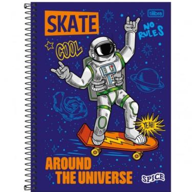 Imagem de Caderno Espiral Universitário Capa Dura 16 Matérias 256 Folhas Spice Tilibra Estampa 1