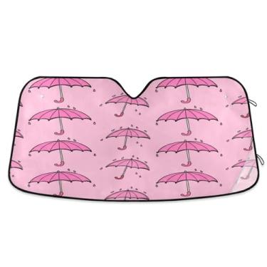 Imagem de Qilmy Para-brisa de carro, guarda-chuva de desenho animado, protetor de viseira dobrável, mantém fresco, bloqueia raios UV e acessórios para proteger carros, SUVs, caminhões-(M) 1087