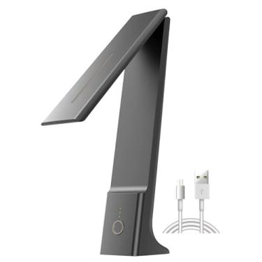 Imagem de Generic Luminária de mesa LED dobrável com carregamento USB, luz de leitura ajustável para escritório e dormitório.