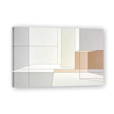 Imagem de Beauty In SimplicityArte em tela minimalista: Serenidade tons neutros grande área em branco para decoração de espaço calmo 20 x 30 cm emoldurado