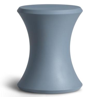 Imagem de Coast Modern Mesa lateral externa – Espreguiçadeira para piscina interna ou pátio – Móveis para todos os climas para prateleira de sol de até 38 cm – Azul pedra