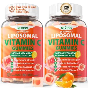 Imagem de Gomas de vitamina C NEVISS Lipossomal 1000 mg com ferro e zinco, pacot
