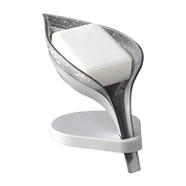 Imagem de Bandeja de Sabão com Base Ventosa Suporte para Chuveiro Banheira Pia da Cozinha Contador Água Drenagem Caixa Espaço Econ